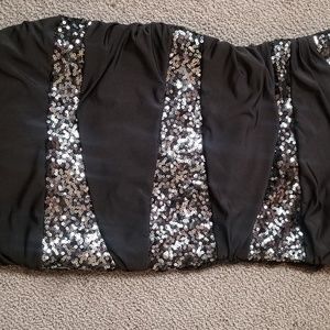 Black tube top dress